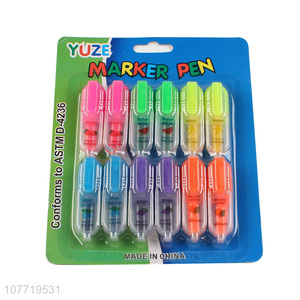 Hot Selling 12 Pieces Fruit Pattern Highlighter Marker Color Marker Pen