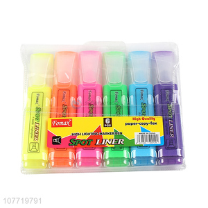 Best Price 6 Pieces Color Fluorescent Highlighter Marker Pen Set