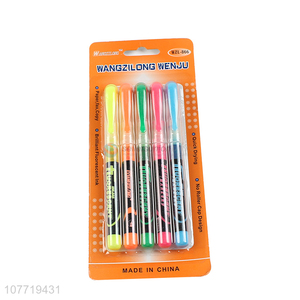 Wholesale 5 Pieces Highlighter Marker Fluorescent Color Marker Pen