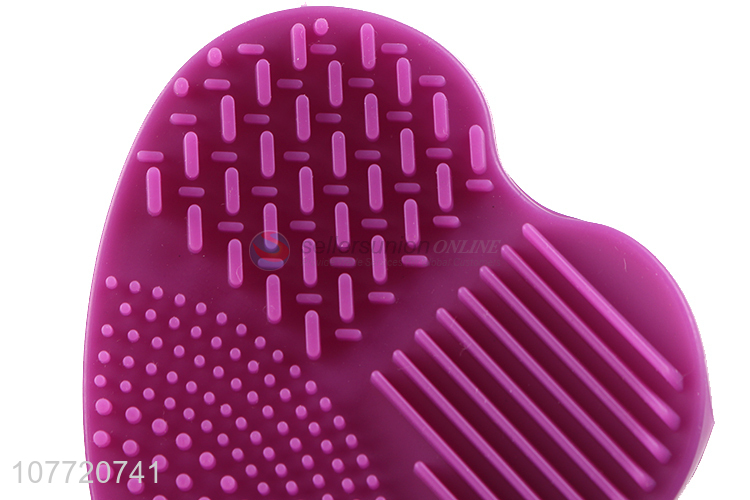 Custom Heart Shape Makeup Brush Cleaning Pad Cosmetic Brush Cleaner