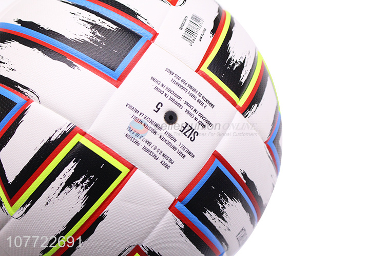 Unique design No. 5 football campus graffiti leather football