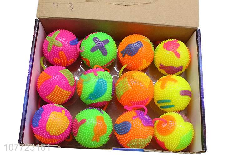 Creative design flashing spiky ball luminous bouncy ball