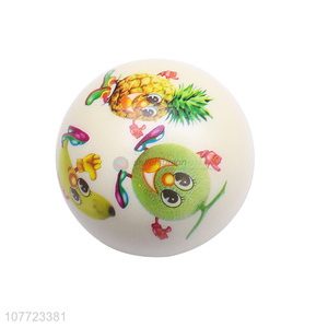 Popular hot sale white fruit pattern leather ball bouncy bounce ball
