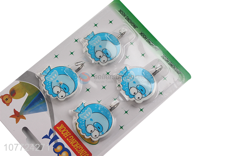 High quality 4 pieces cartoon sticky hooks wall hook hanger