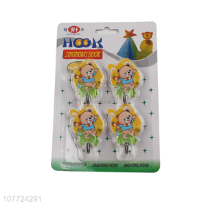 Wholesale 4 pieces lovely cartoon sticky hook for kitchen and bathroom