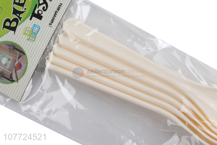 Good quality 5 pieces food grade disposable plastic spoon for restaurant