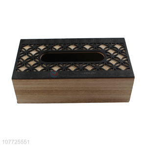 Hot Selling Vintage Wooden Tissue Box For Home Decoration