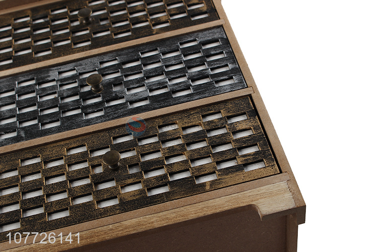 New Design Mini Wooden Three Drawer Storage Cabinets