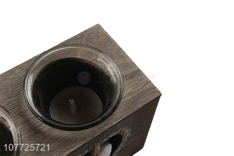 Wholesale Vintage Wooden Candle Holders Decorative Candlestick