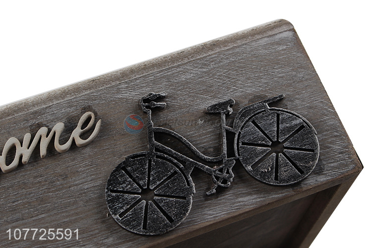 New Arrival Bicycle Pattern Wooden Tissue Paper Box Napkin Holder
