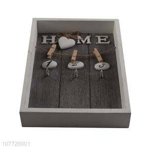 Fashion Home Decoration Wooden Key Cabinet With Hooks