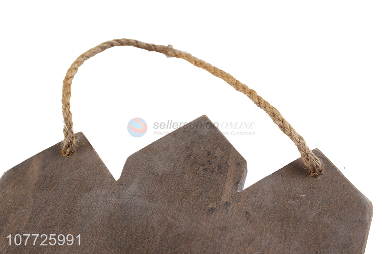 Vintage Wooden Hanging Board With Hooks For Home And Garden Decoration