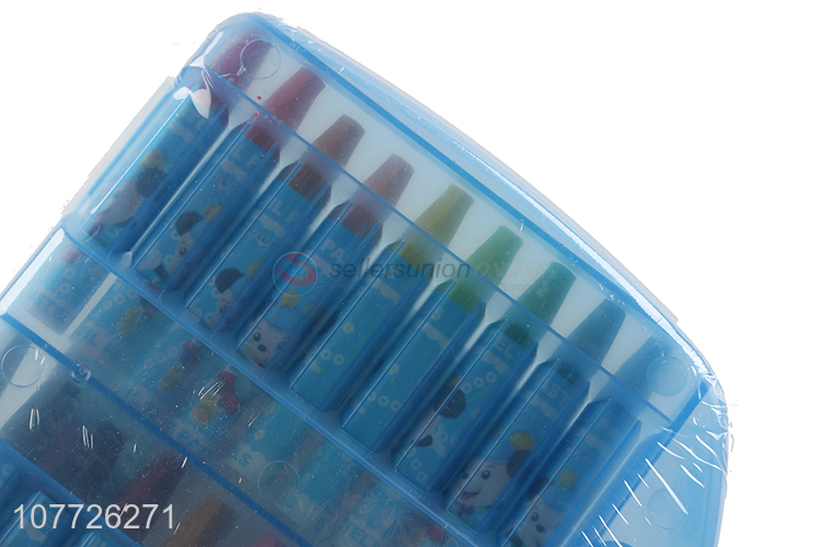 Good quality 18 colors water-soluble oil pastels color drawing pen for children