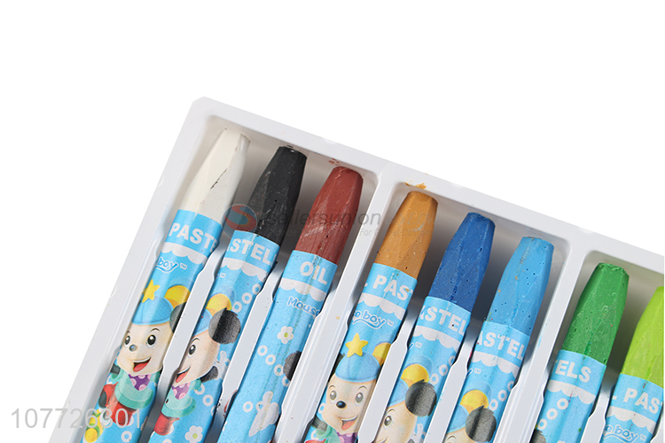 Hot selling 12 colors soft oil pastel washable wax crayon pencils set
