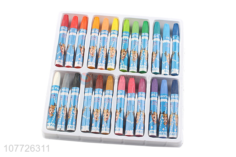 Most popular 24 colors soft oil pastel drawing pencils for kids