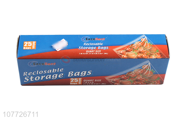 Eco-friendly reclosable storage bags with top quality