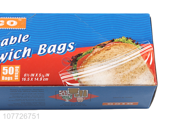 Factory supply low price reclosable sandwich bag for sale