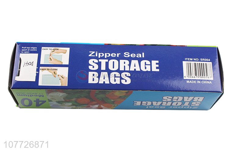 Top sale cheap price zipper seal food storage bags