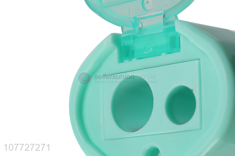 Hot products dual holes plastic pencil sharpener school supplies