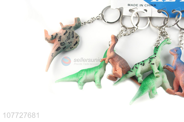 Most popular soft dinosaur key chain animal model key chain for children