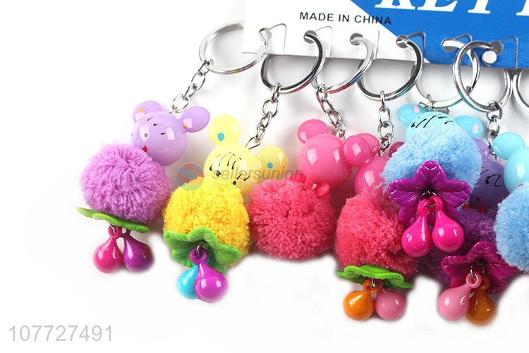 Recent products cute bear shape acrylic key chain bag pendants