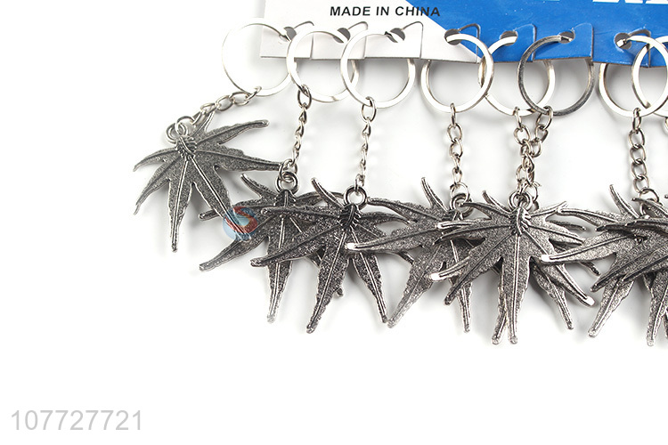 Factory direct sale maple key chain alloy pendant key chain alloy kerying