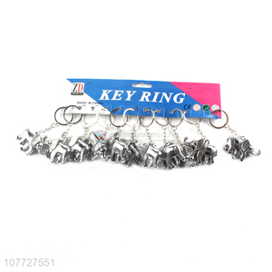 Best selling silver elephant key chain pvc key chain for souvenir