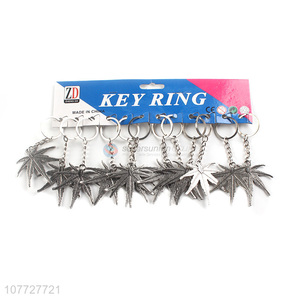 Factory direct sale maple key chain alloy pendant key chain alloy kerying