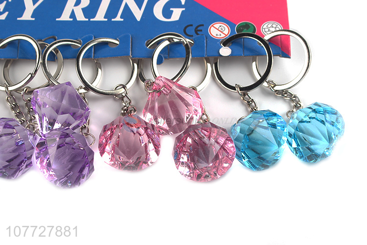 Hot products crystal diamond key chain fashionable clear acrylic key chain