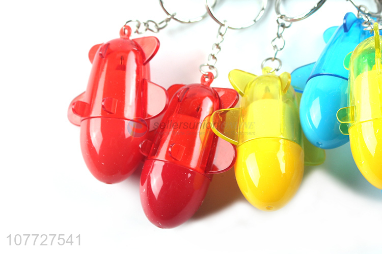 Low price creative 2-in-1 key chain with plane shape ball pen