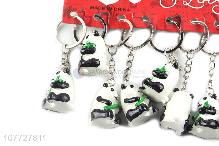 Best selling resin panda key chain resin figurine key chain resin crafts