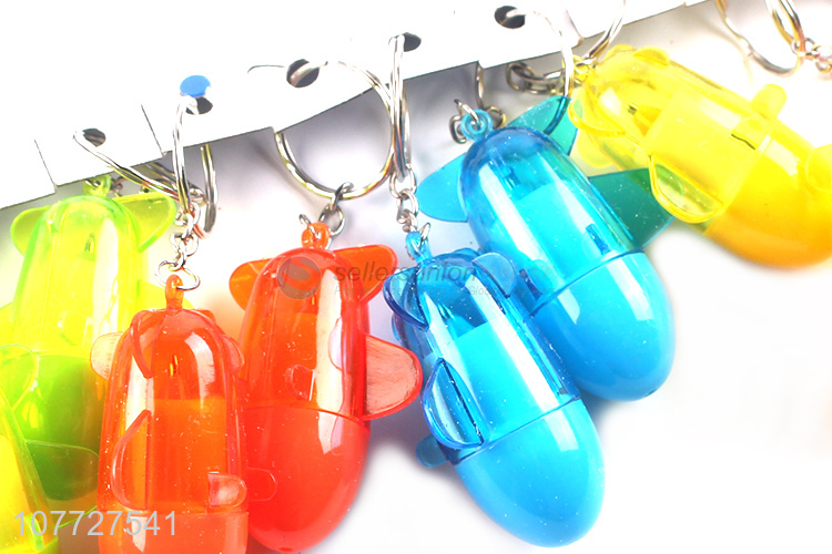 Low price creative 2-in-1 key chain with plane shape ball pen