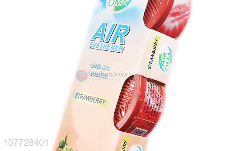 Wholesale solid strawberry balm deodorant toilet household freshener three packs