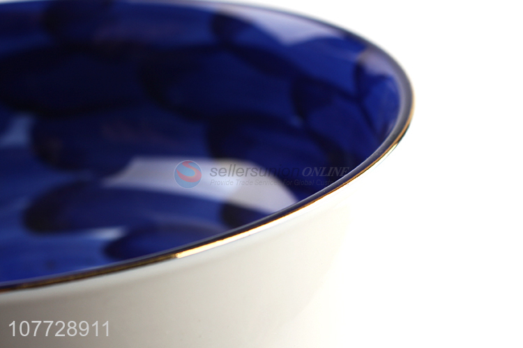 Unique design hand-painted thread star bowl household ceramic tableware