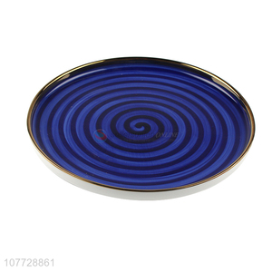 Hot selling mosquito coil thread pattern household kitchenware ceramic dish