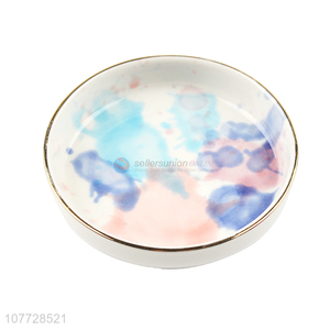 Hot selling smudge pattern household dishes porcelain dishes