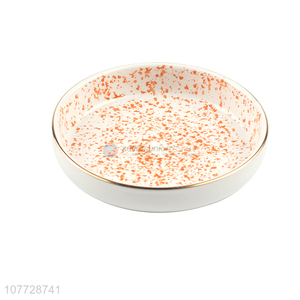 Popular simple white background orange inkjet flavored dish