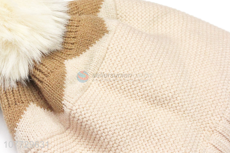 Good sale children beanies kids winter hat with pompom