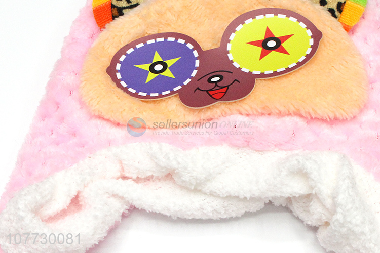 Hot products cartoon animal kids winter cuffed beanie children knitted hat