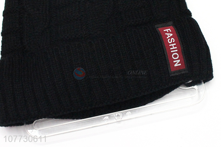 Top seller winter sport hat fleece lined beanie hat for men