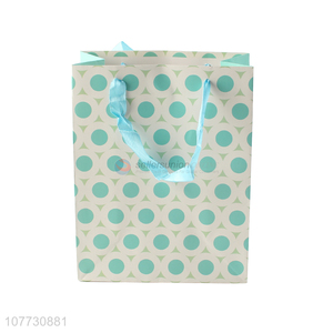 High quality mint green geometric round gift bag birthday gift bag