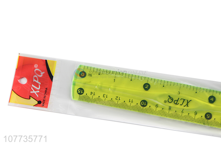 Wholesale 15cm 6inch straight ruler office school measuring ruler