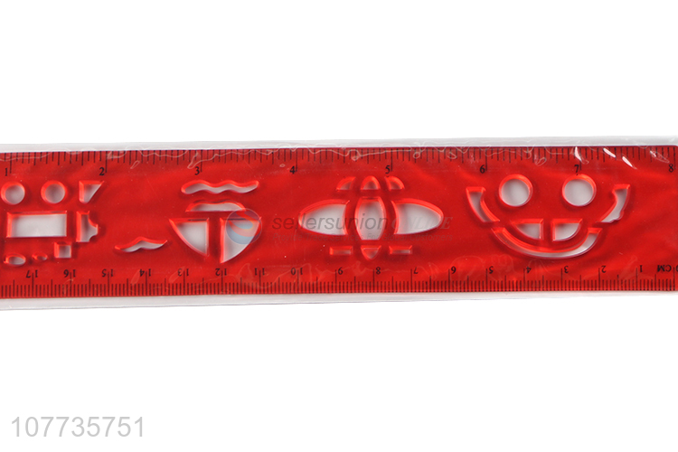 Promotional kids stencil ruler children drawing ruler with low price