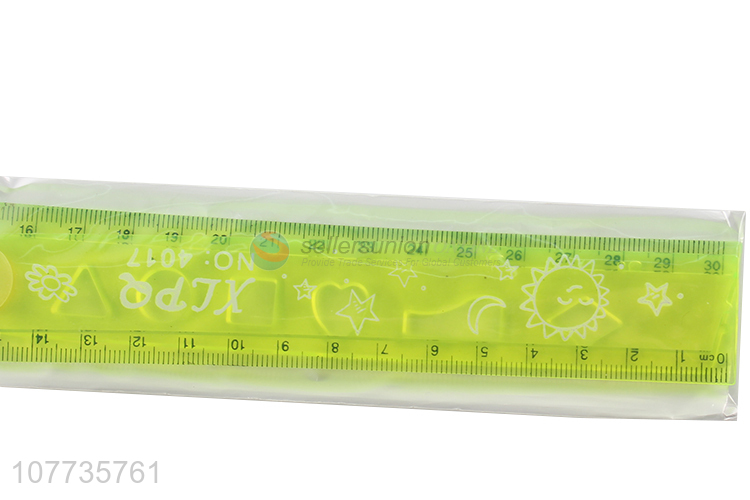 Factory price plastic straight ruler plastic drawing ruler for kids