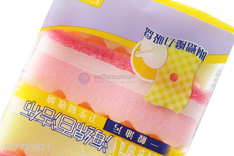 Hot sale Miaojie household kitchen cleaning products sponge scouring pad set