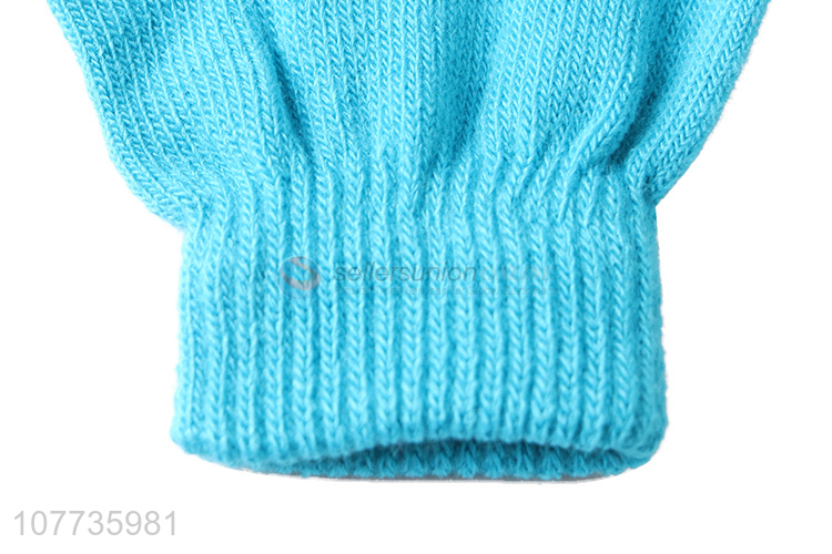 New design blue children soft knitted gloves for sale