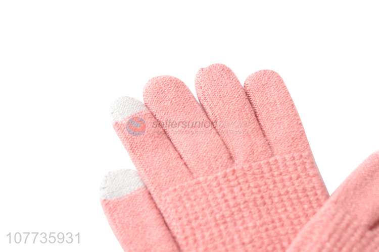 Winter magic gloves touch warm stretch knitted gloves