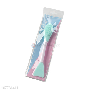 China manufacturer double ened silicone mask brush soft face cleaner brush