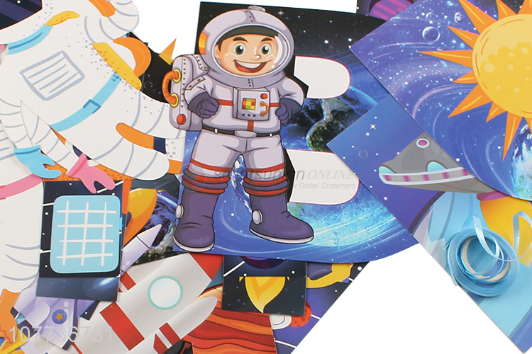 Popular spaceman series happy birthday banner birthday party bunting for kids