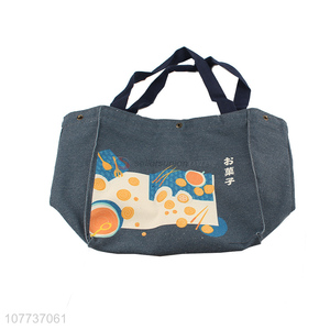 New arrival Japanese style canvas lunch bag canvas bento bag handbag